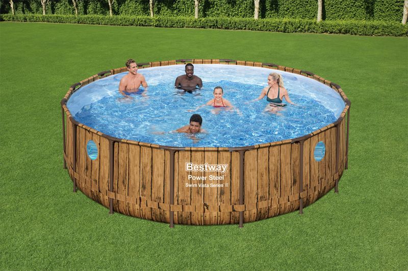 Piscină supraterană Bestway Power Steel Vista 488x122 cm cu filtru și scară