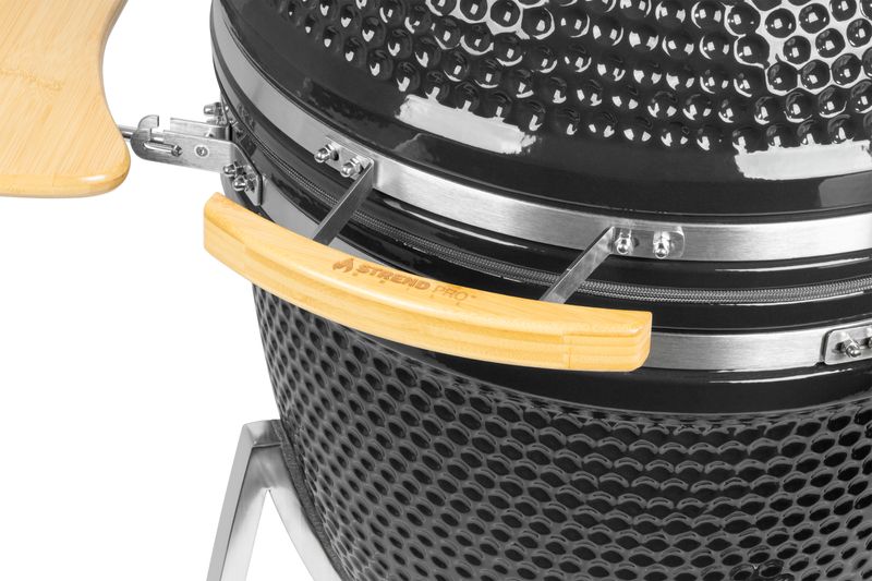 Grătar ceramic Strend Pro Kamado Egg 23 inch, negru, cu termometru