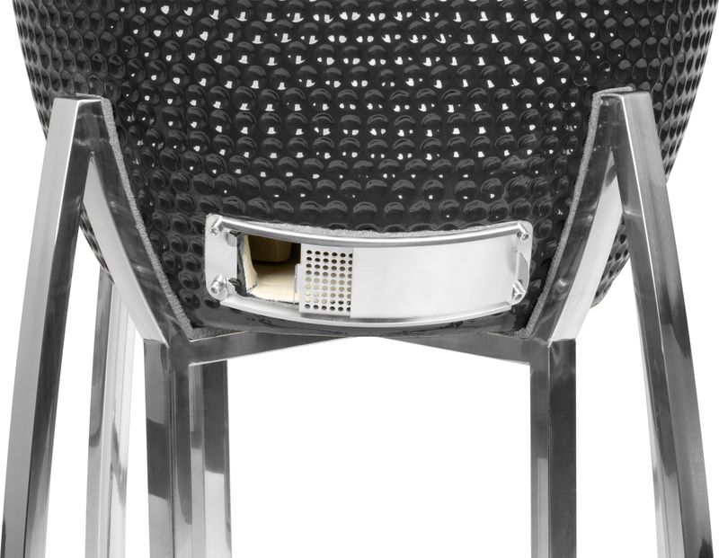 Grătar ceramic Strend Pro Kamado Egg 23 inch, negru, cu termometru