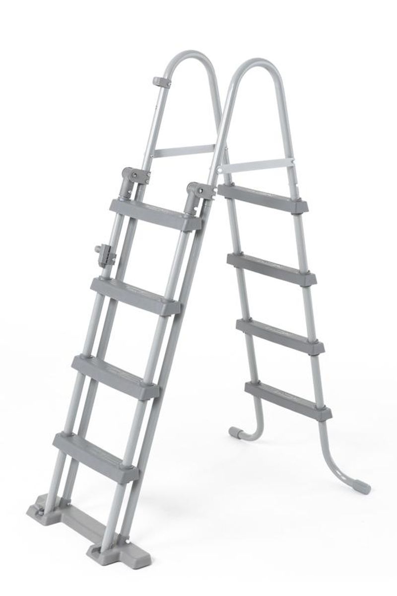 Scară pentru piscină supraterană Bestway 122 cm, cu cadru anticoroziv