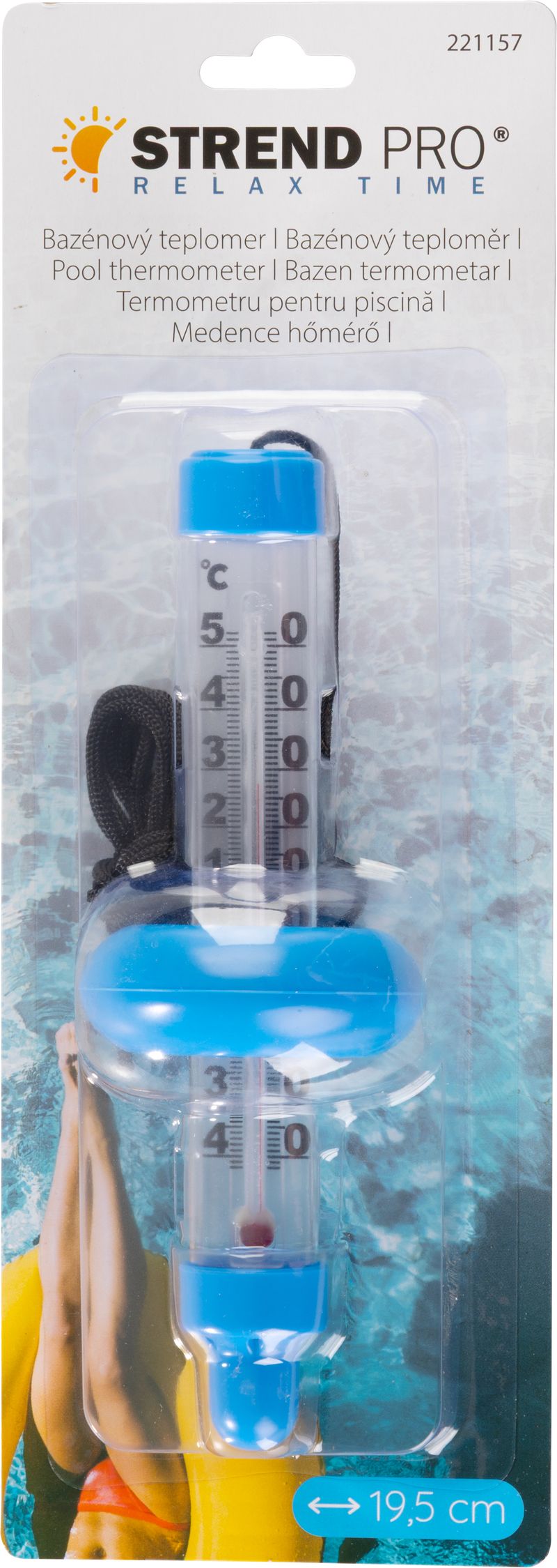 Termometru plutitor pentru piscină Strend Pro TMS-108, plastic