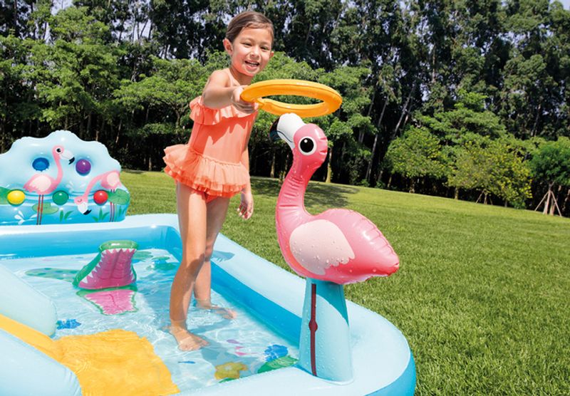 Centru de joacă acvatic gonflabil pentru copii Intex Jungle Adventure 244x198x71 cm