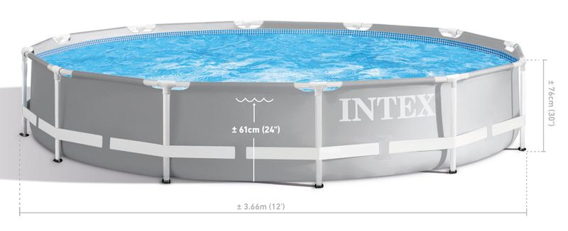 Piscină supraterană Intex Prism Frame Premium 366x76 cm cu filtru