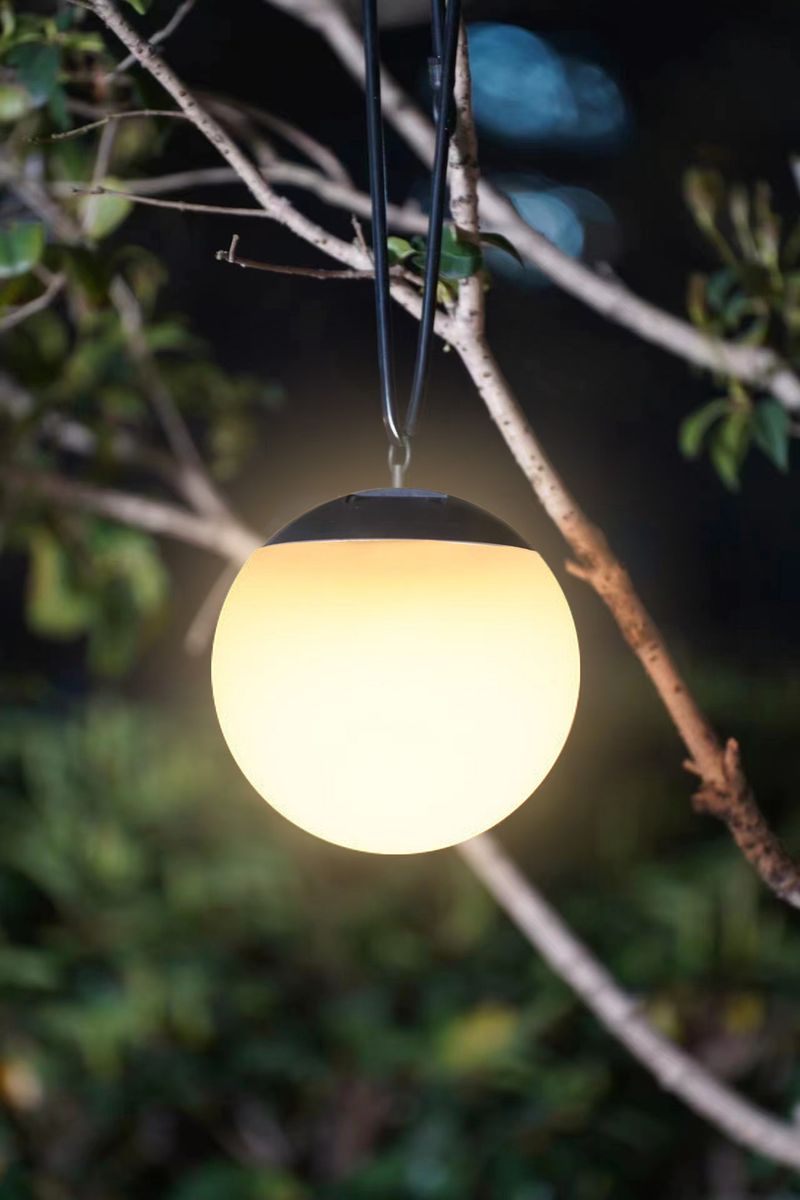 Lampa solara glob LED 10 cm pentru gradina si terasa Strend Pro