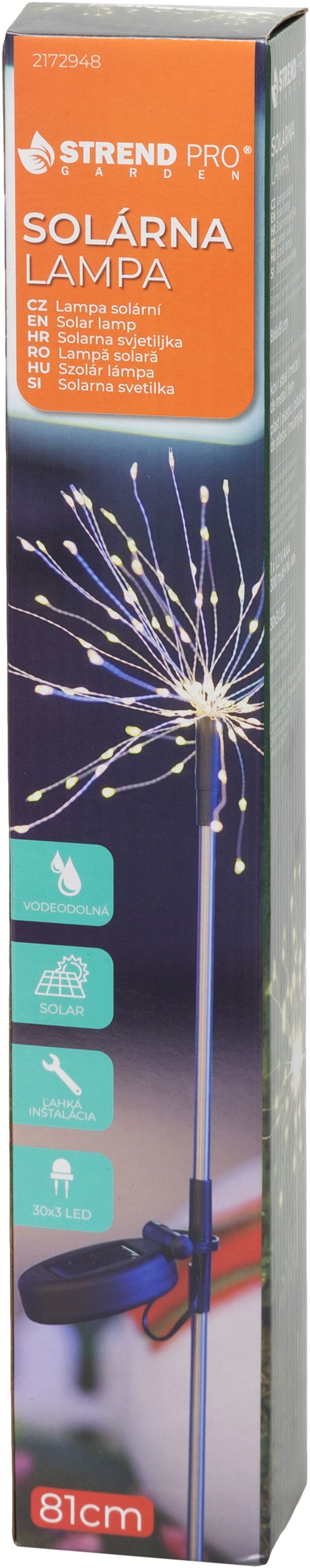 Lampă solară de grădină Strend Pro Garden Solita, 90 LED, 8x6x81 cm