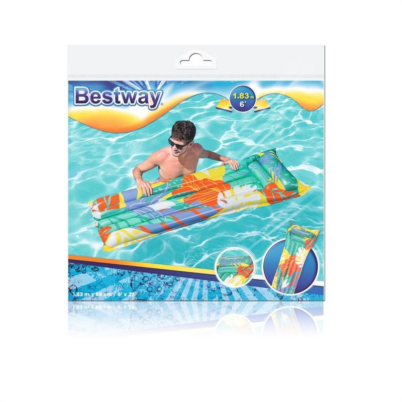 Saltea gonflabilă Bestway Fashion Floating Mat, cu pernă, 183x69 cm