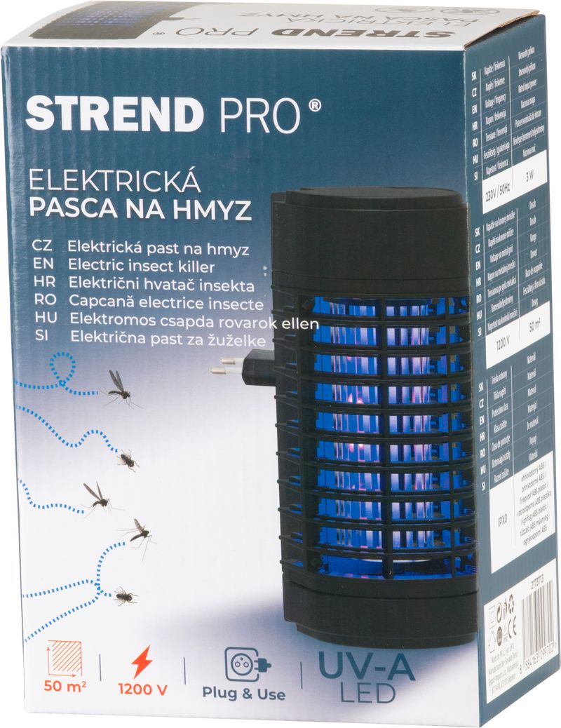 Capcană electrică pentru țânțari și insecte Strend Pro Laurel, UV LED, priză