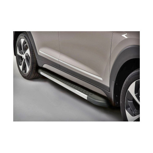 Praguri laterale negre din aluminiu pentru Hyundai Santa Fe III 2013-2018