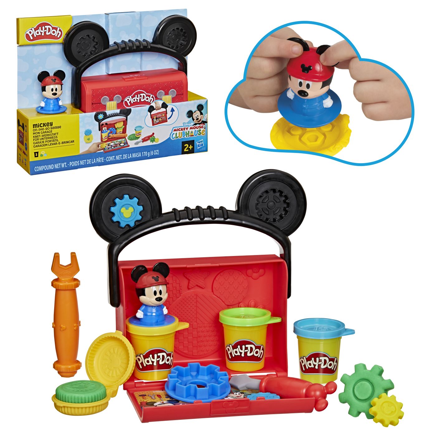 Set Play-Doh Disney Jr Mickey Mouse Garaj Portabil cu Plastilina