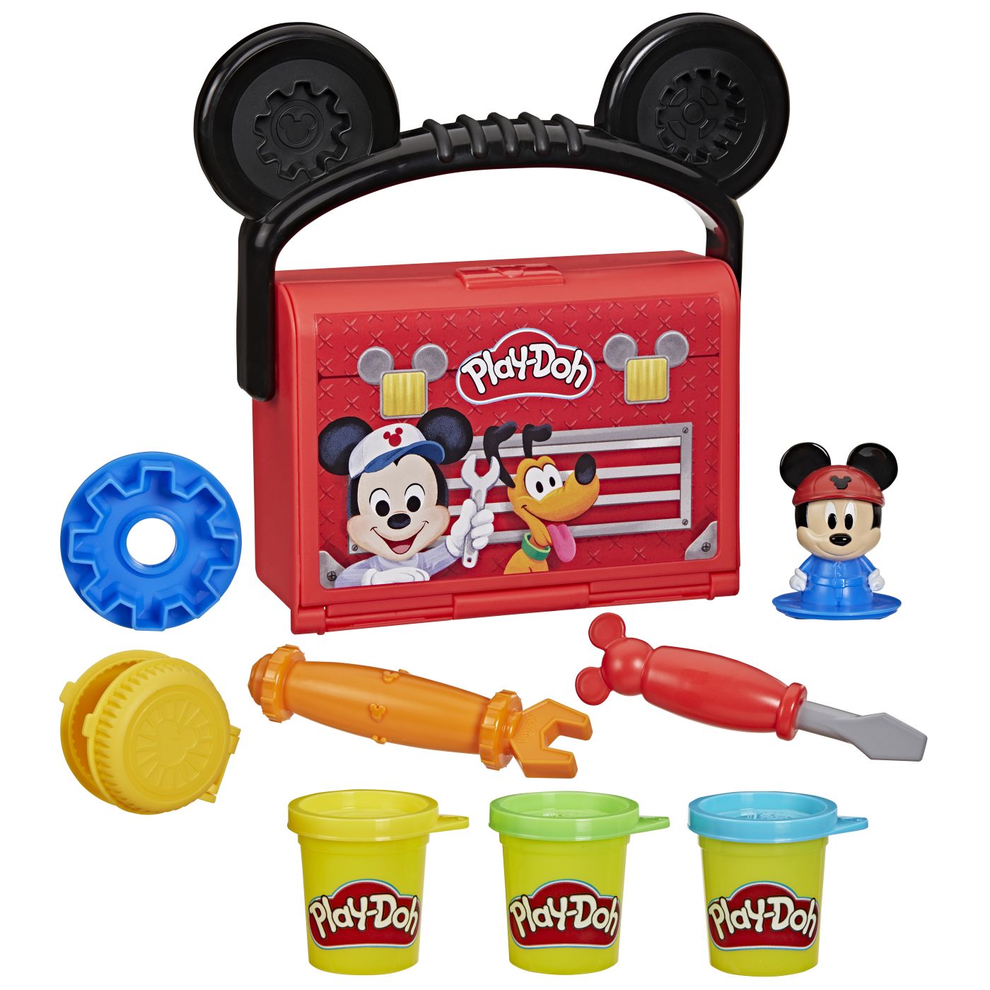Set Play-Doh Disney Jr Mickey Mouse Garaj Portabil cu Plastilina