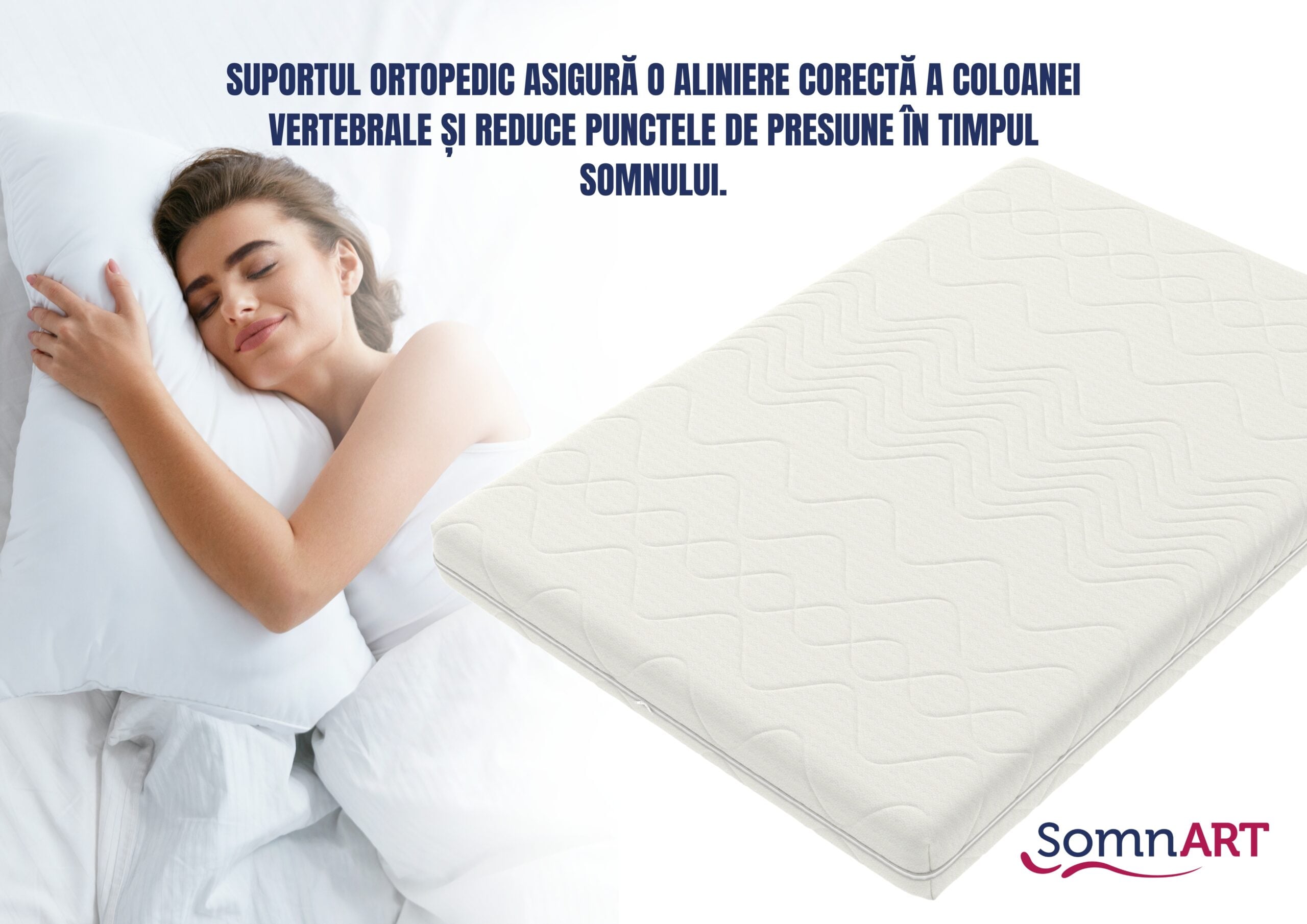 Saltea ortopedică Somnart Optimax 85x195 cm, 18 cm, husă lavabilă