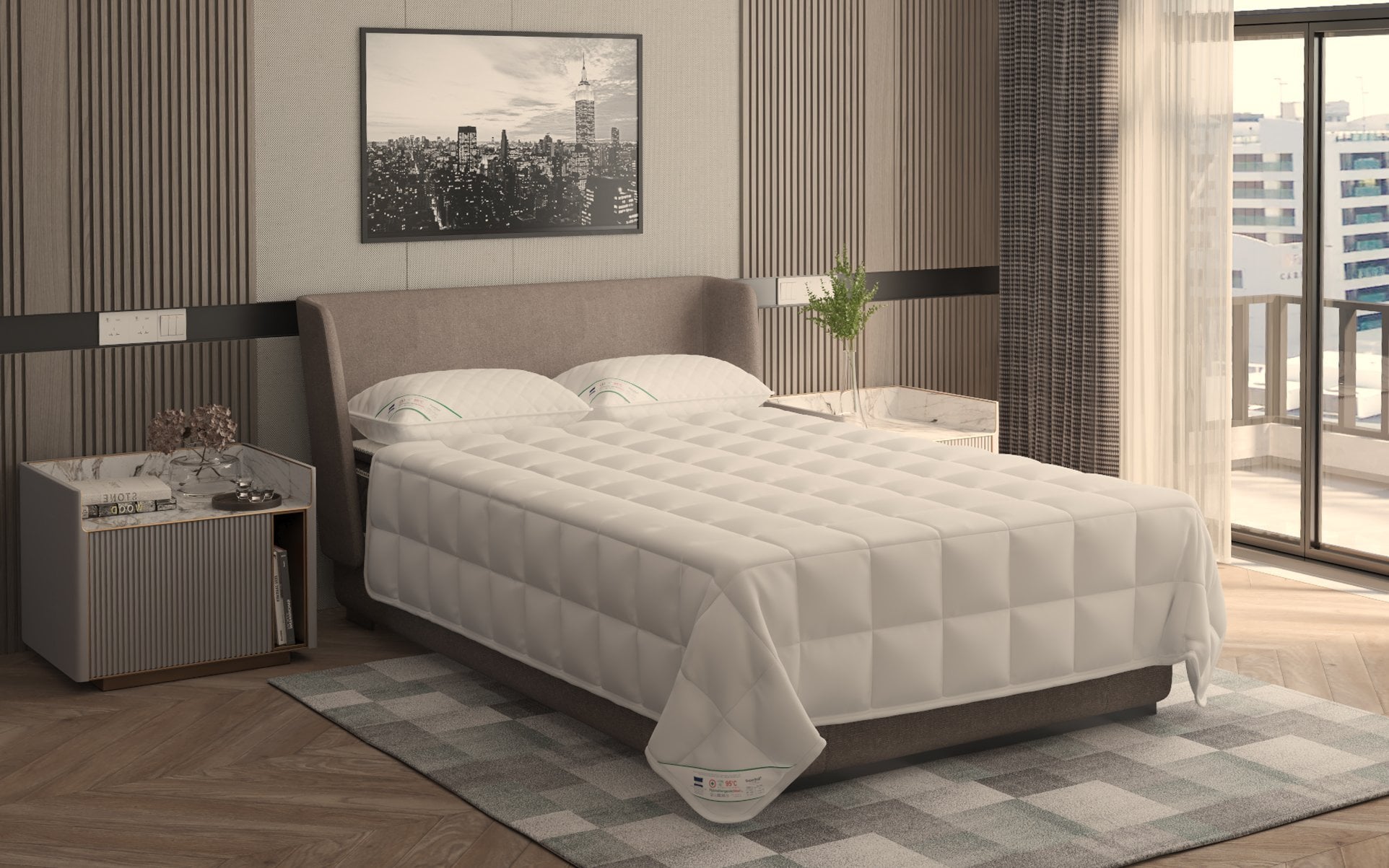 Pilota de vara Somnart HypoAllergenicMed, microfibra 140x200 cm, lavabila la 95°C