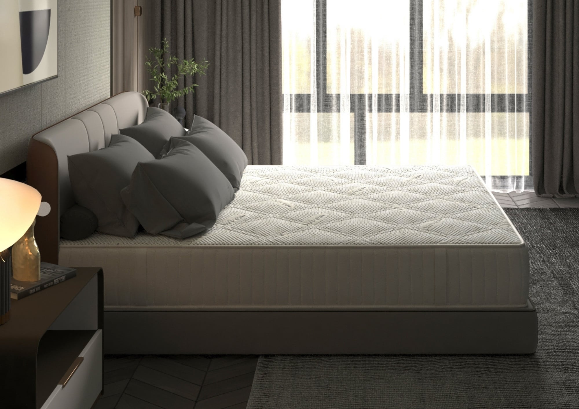 Saltea cu memorie Somnart Silver Relax 160x200, 24 cm, fermitate medie