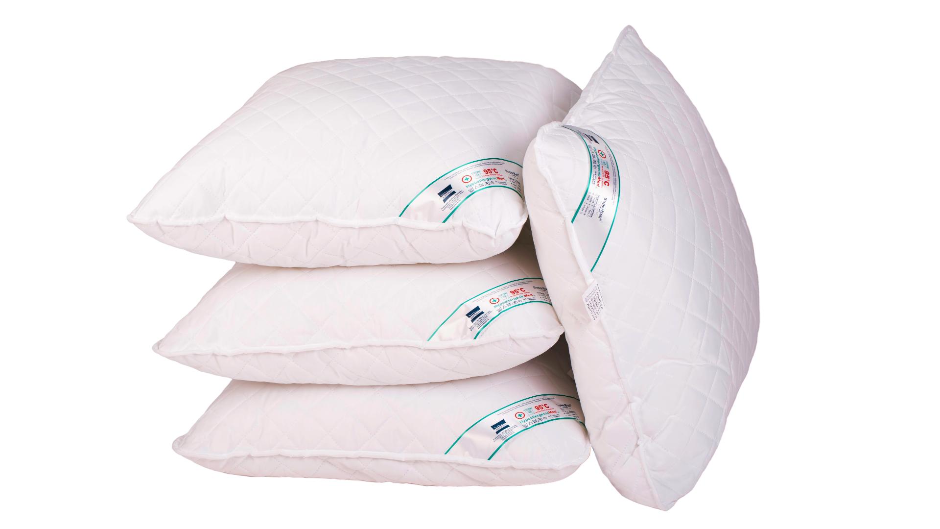 Set 4 perne matlasate Somnart HypoallergenicMed, microfibra 70x70, lavabile la 95°C