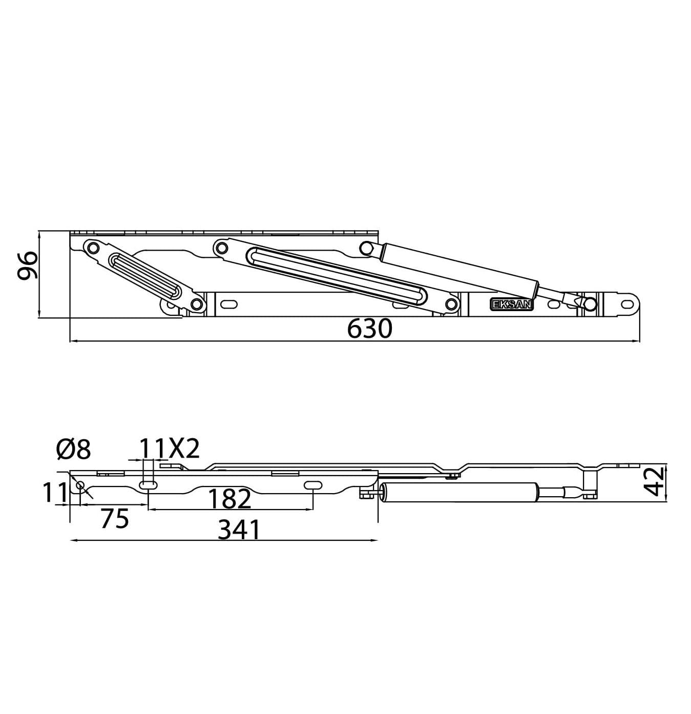 Sistem pneumatic pentru rabatarea somierei, saltele până la 160x200