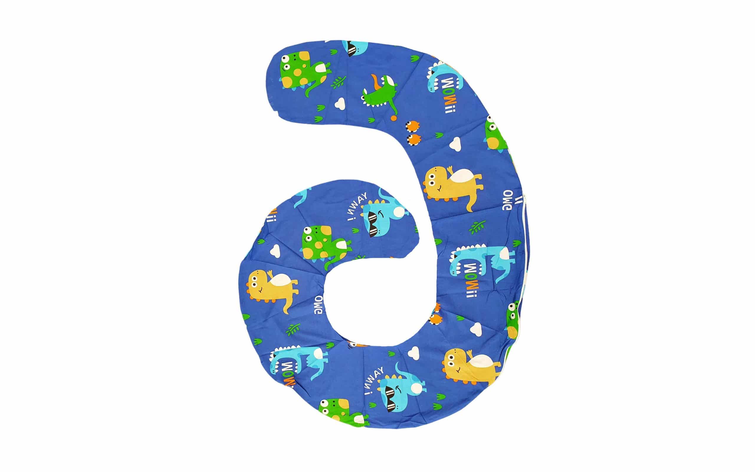 Husă suplimentară pentru pernă de corp de dormit lateral, Dinozauri, 290x60 cm