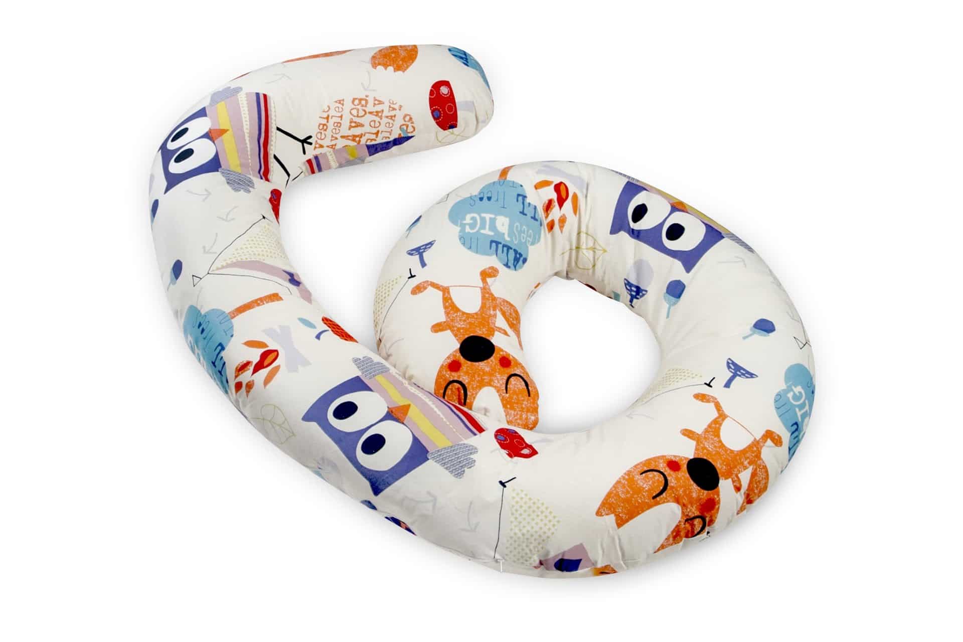 Husă adițională pentru pernă de corp pentru dormit lateral, model Rachete 290x60 cm