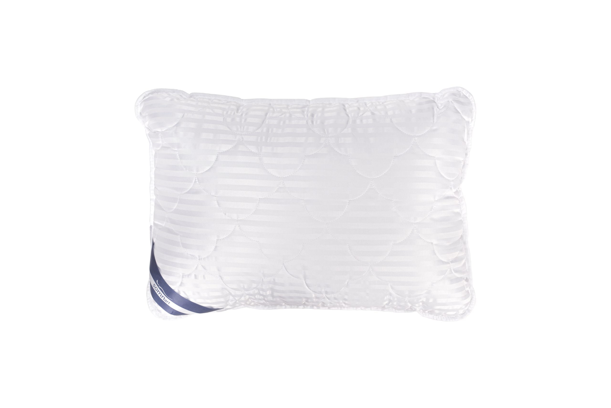 Pernă matlasată din microfibră satinată 50x70 cm, confort mediu