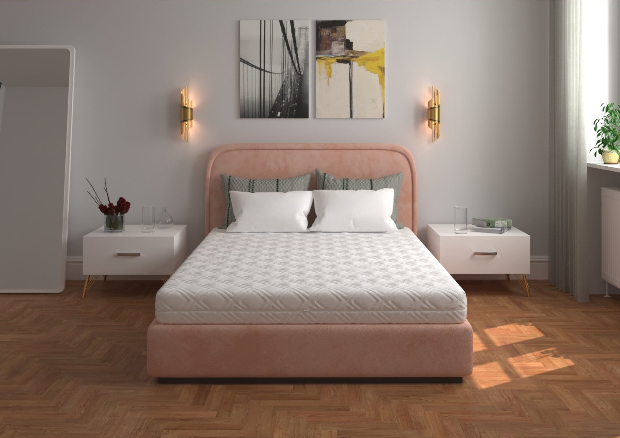 Saltea ortopedică SOMNART 180x200 cm, 17 cm, 7 zone, fermitate medie