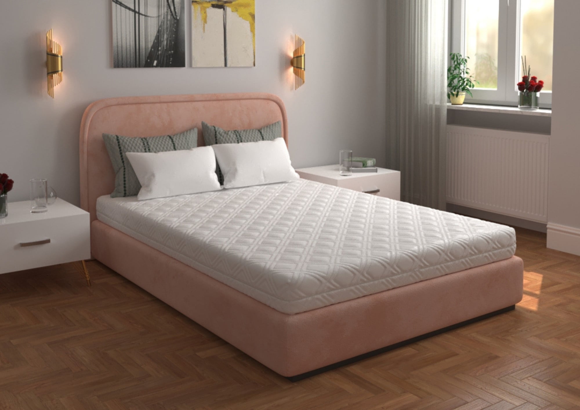 Saltea ortopedică SomnArt 90x200 cm, 17 cm, 7 zone, fermitate medie