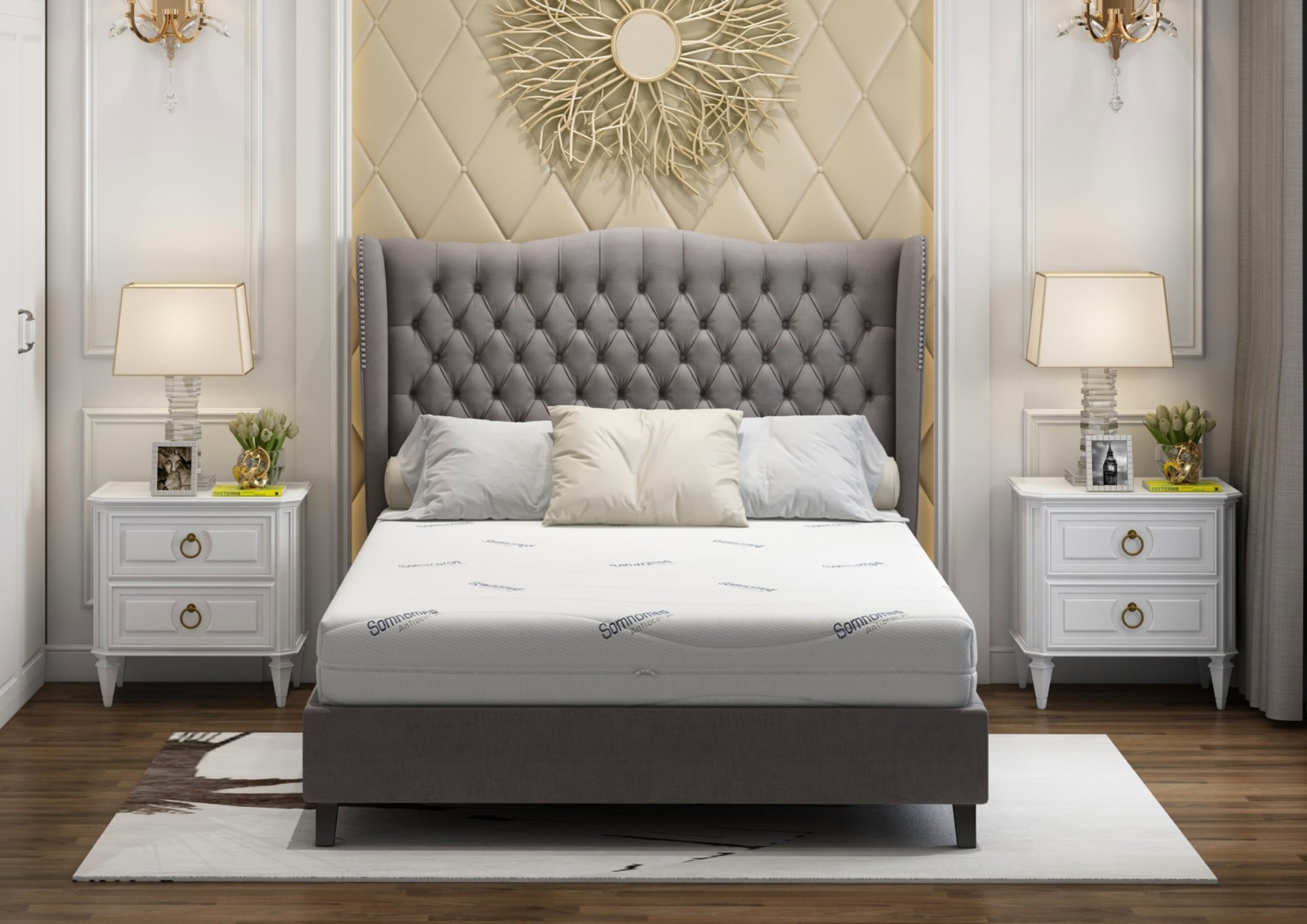 Saltea antiacarieni Somnomed 160x200 cm, 20 cm, fermitate medie