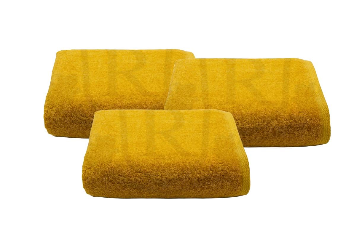 Set 2 prosoape de corp Somnart, bumbac 100%, 600 gsm, 70x140 cm, galben