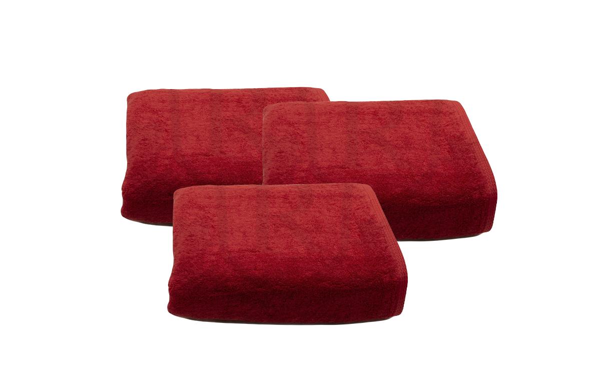 Set 2 prosoape de corp Somnart din bumbac 100%, 600 gsm, 70x140 cm, rosu