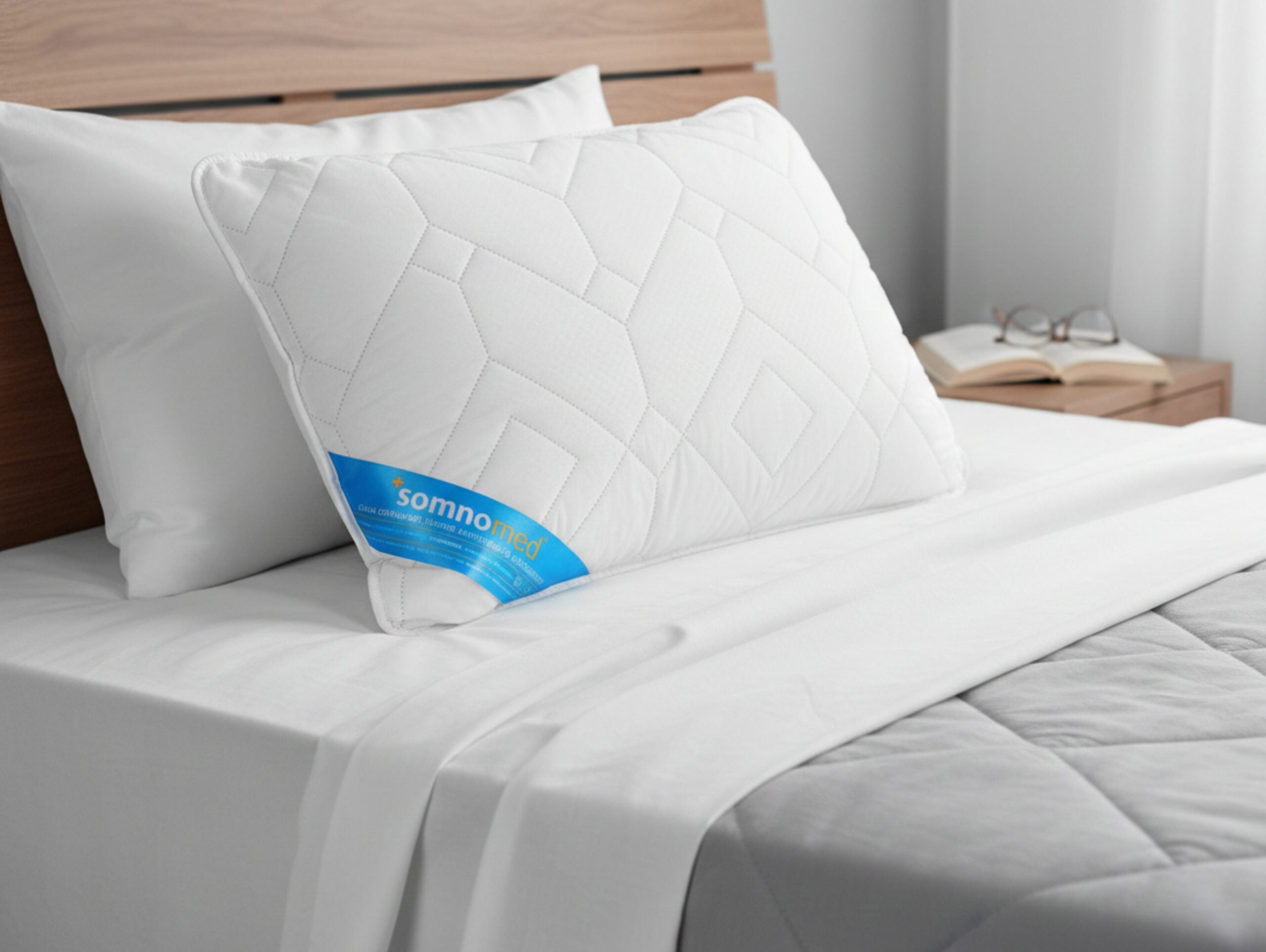 Perna antimicrobiana Somnomed 50x70 cm, lavabila la 95°C, vidata