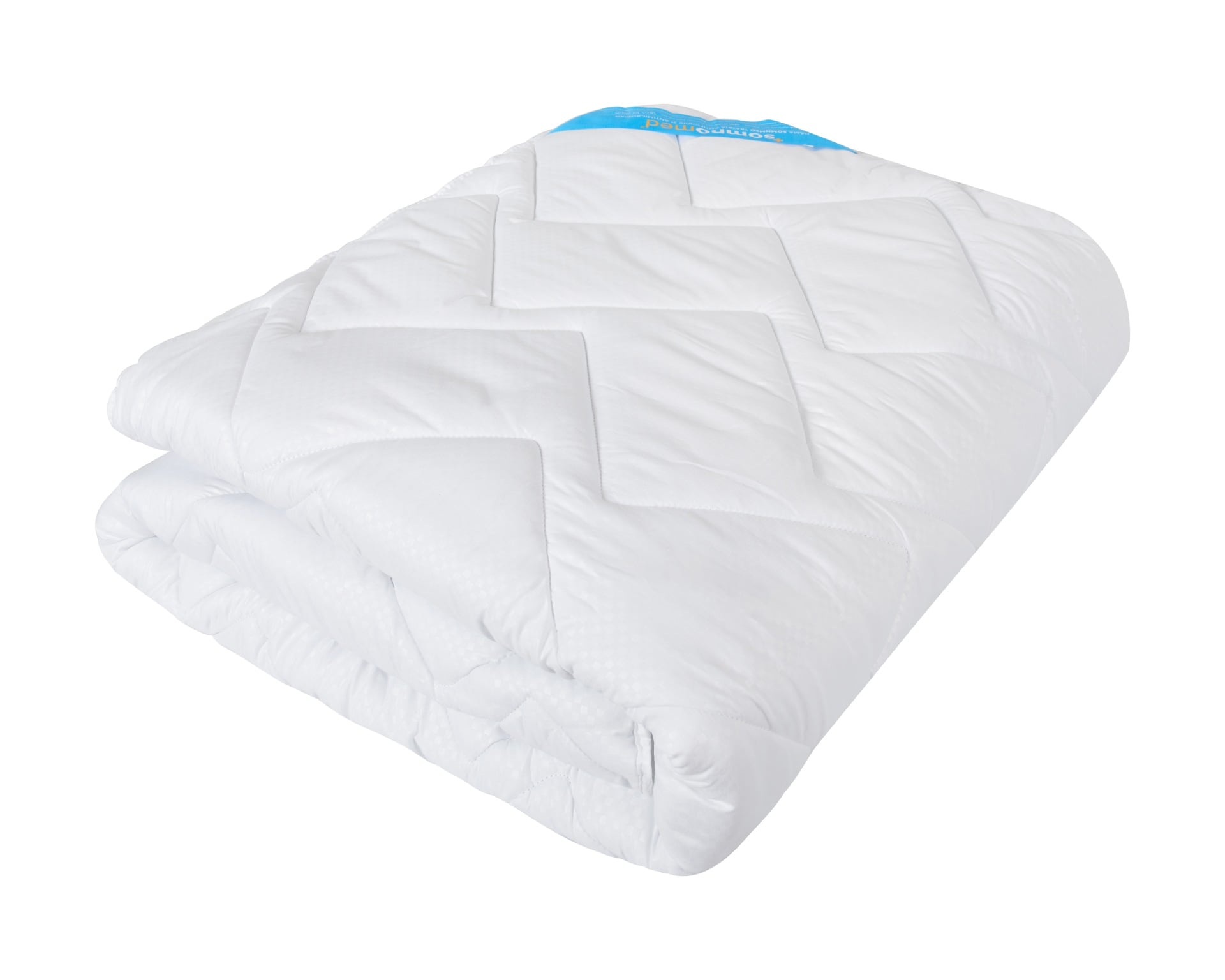 Pilota de iarna antiacarieni Somnomed, microfibra alba 150x200 cm, 400 gsm