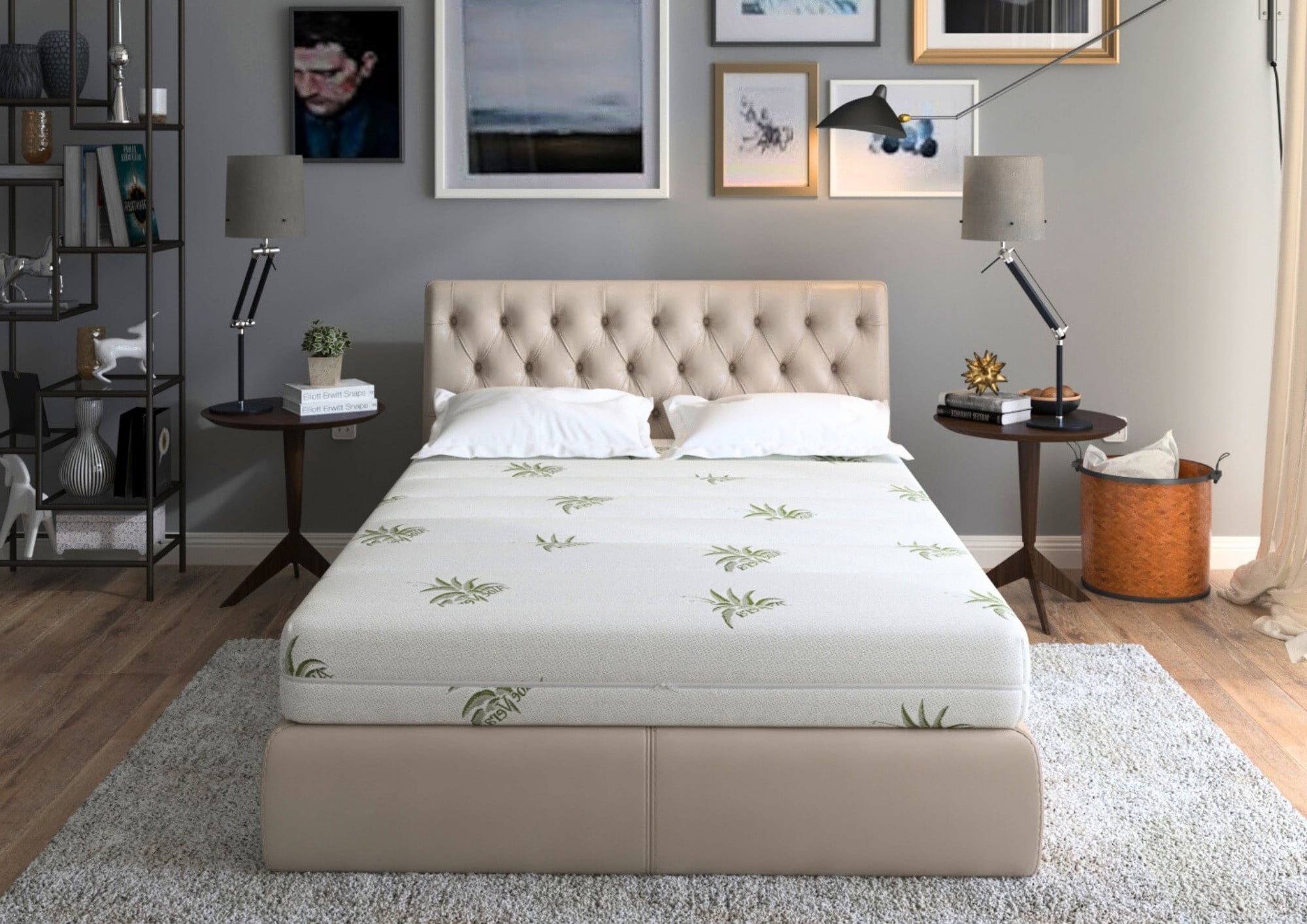 Saltea cu memorie SomnART XXL Memory Plus 120x200, înălțime 25cm, pentru persoane supraponderale, husă Aloe Vera detașabilă, rulată, fermitate mare