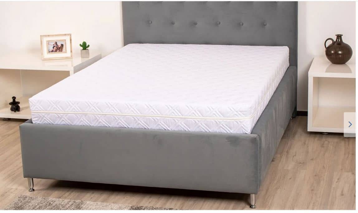 Saltea cu spumă poliuretanică 7 Zone SOMNART 140x190, înălțime 17 cm, ortopedică, husă detașabilă cu fermoar, fermitate medie