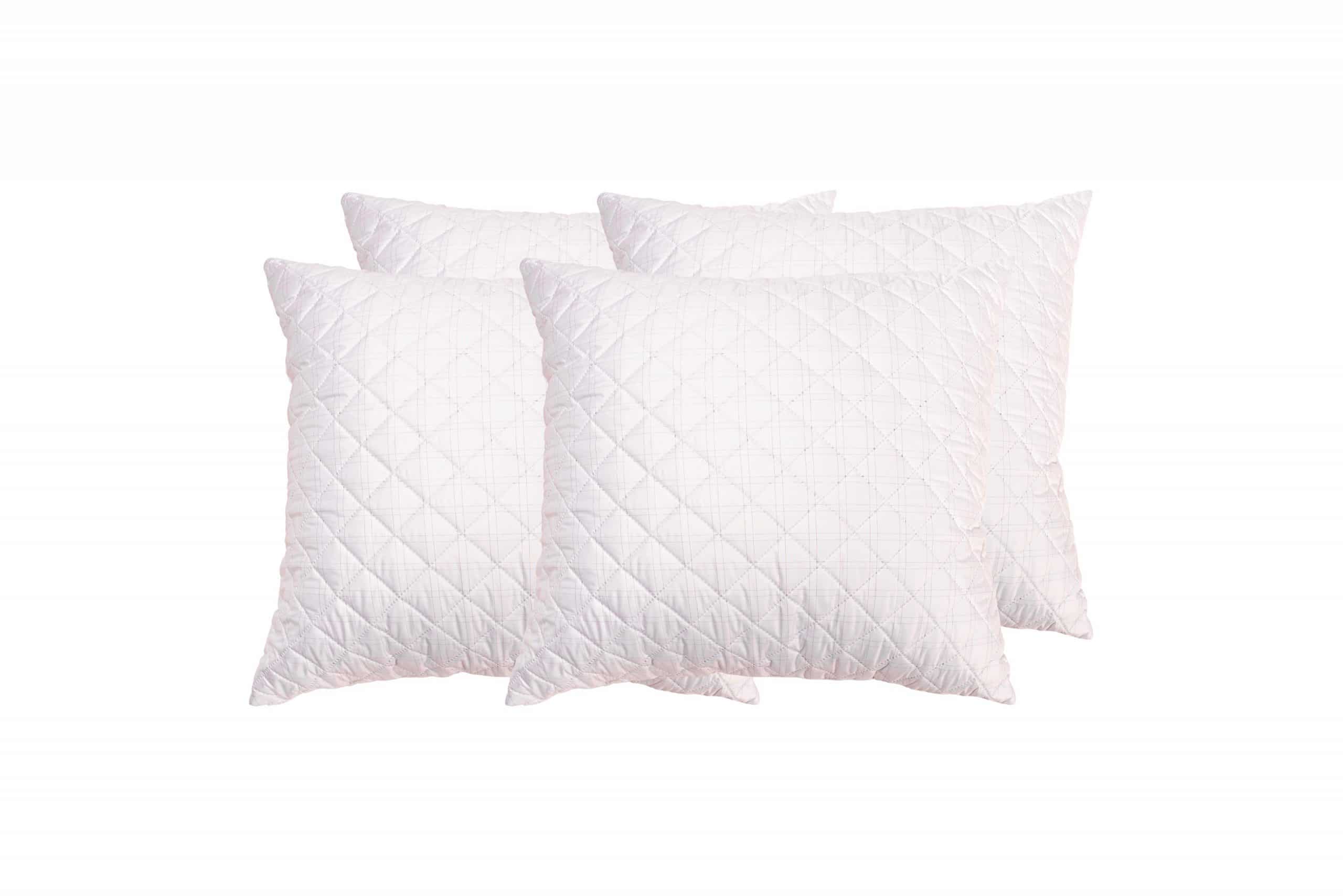 Set 4 perne matlasate Somnart, 70x70 cm, microfibra cu fibre de carbon