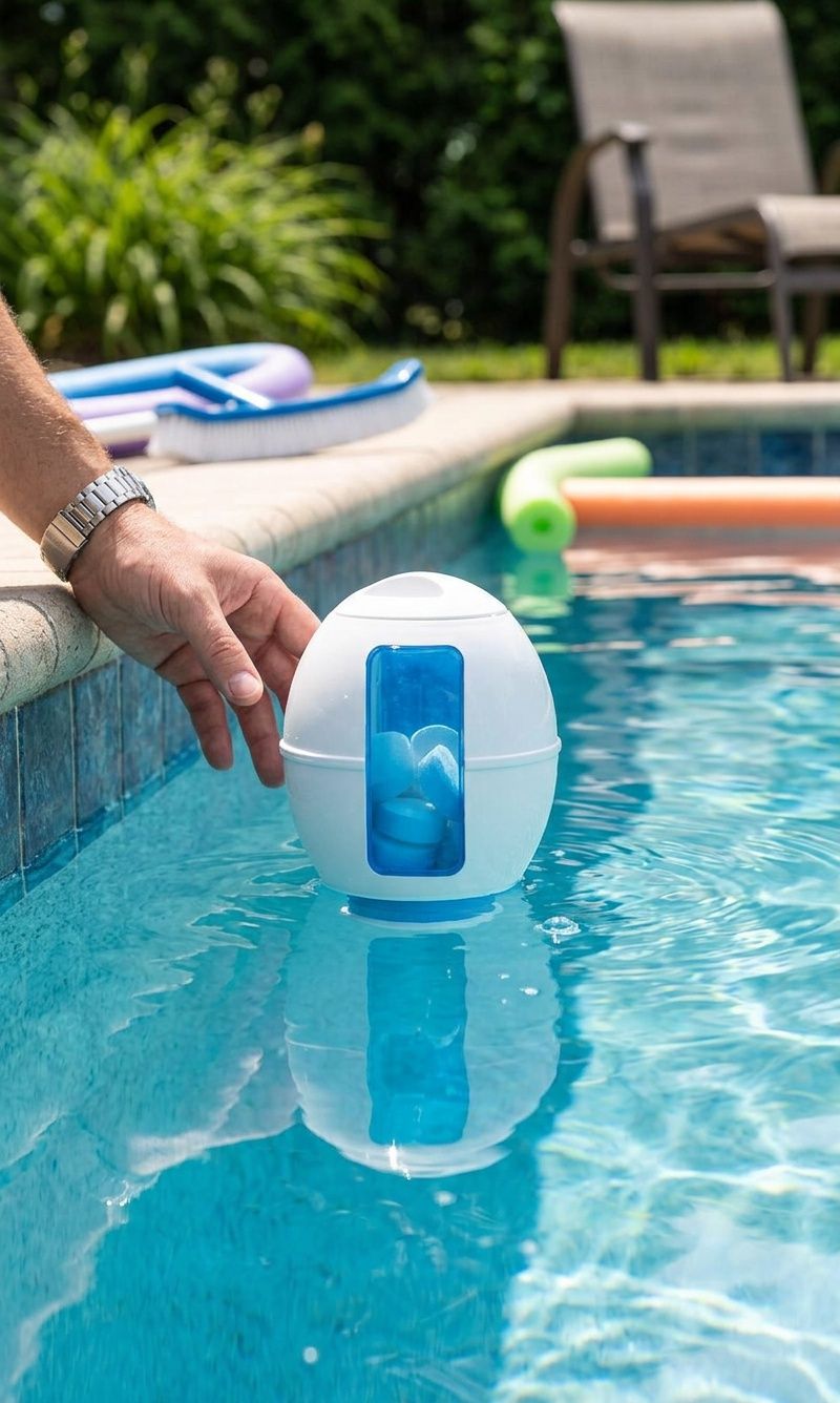 Dozator transparent Strend Pro pentru tablete de piscina de 3 inch