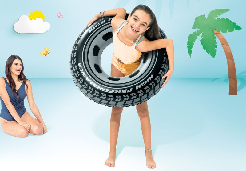 Colac gonflabil pentru copii Intex Giant Tire, pentru apa, 91 cm