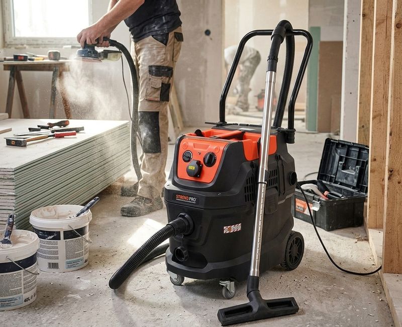 Aspirator industrial Strend Pro 40L, 1600W, filtru HEPA, scuturare automata
