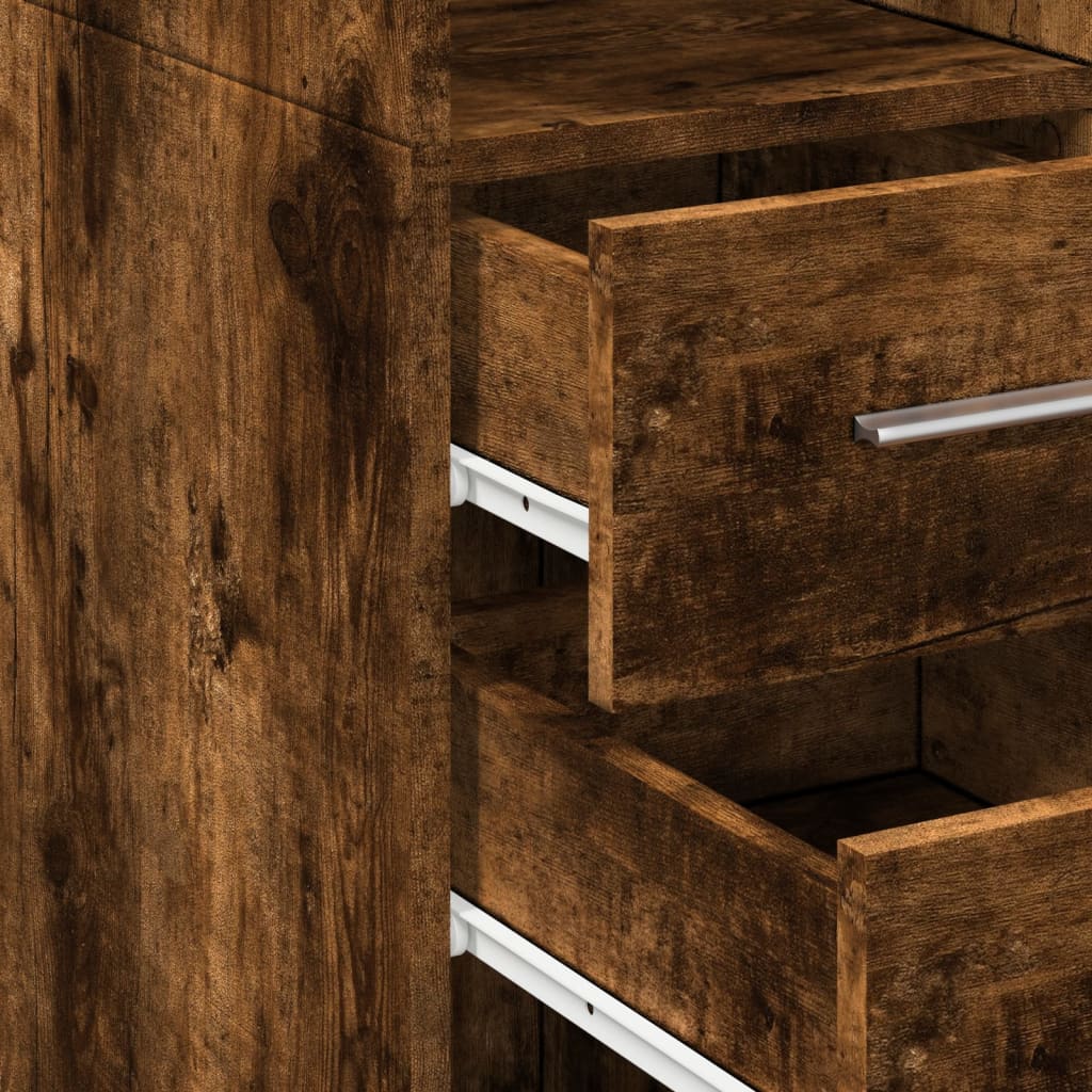 Dulap de depozitare slim, stejar fumuriu, 40x42,5x225 cm, lemn GartenMobel Dekor