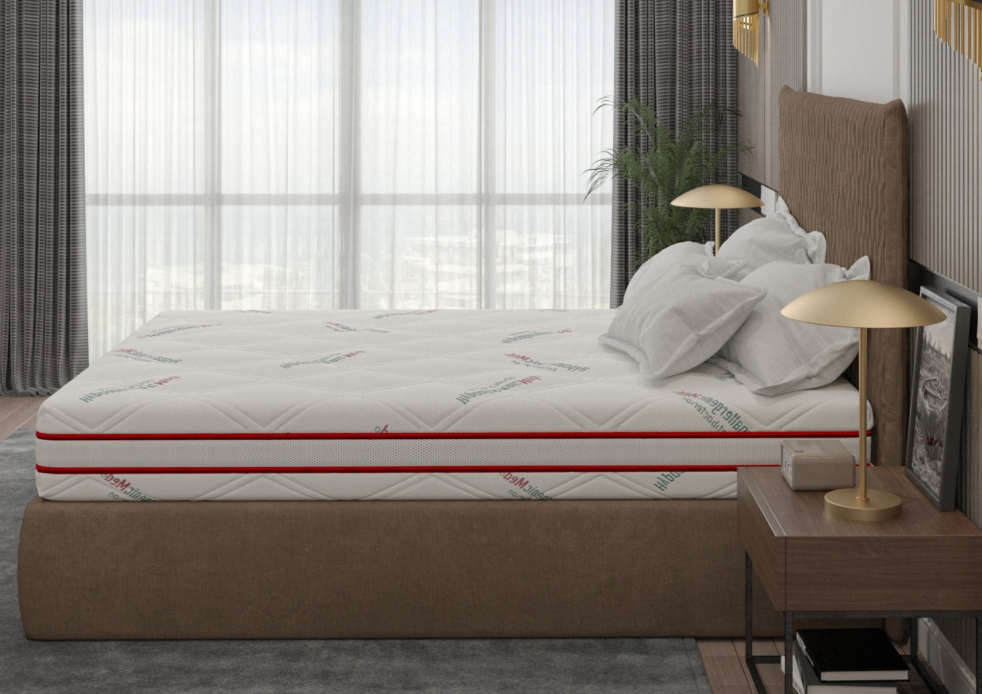 Saltea cu memorie SomnArt 140x200, antibacteriană, 18 cm, fermitate medie