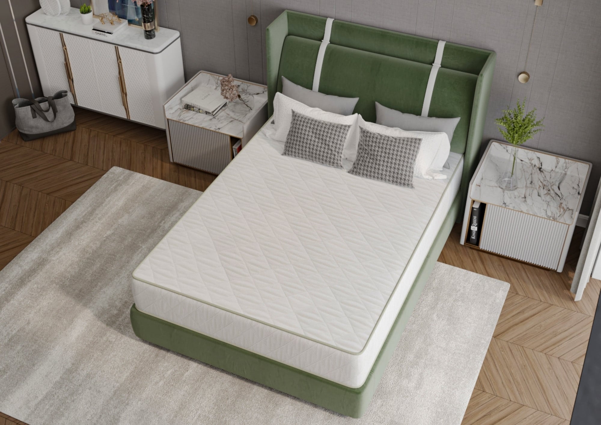 Saltea cu arcuri ortopedica SomnArt Letto 140x200 cm, 22 cm