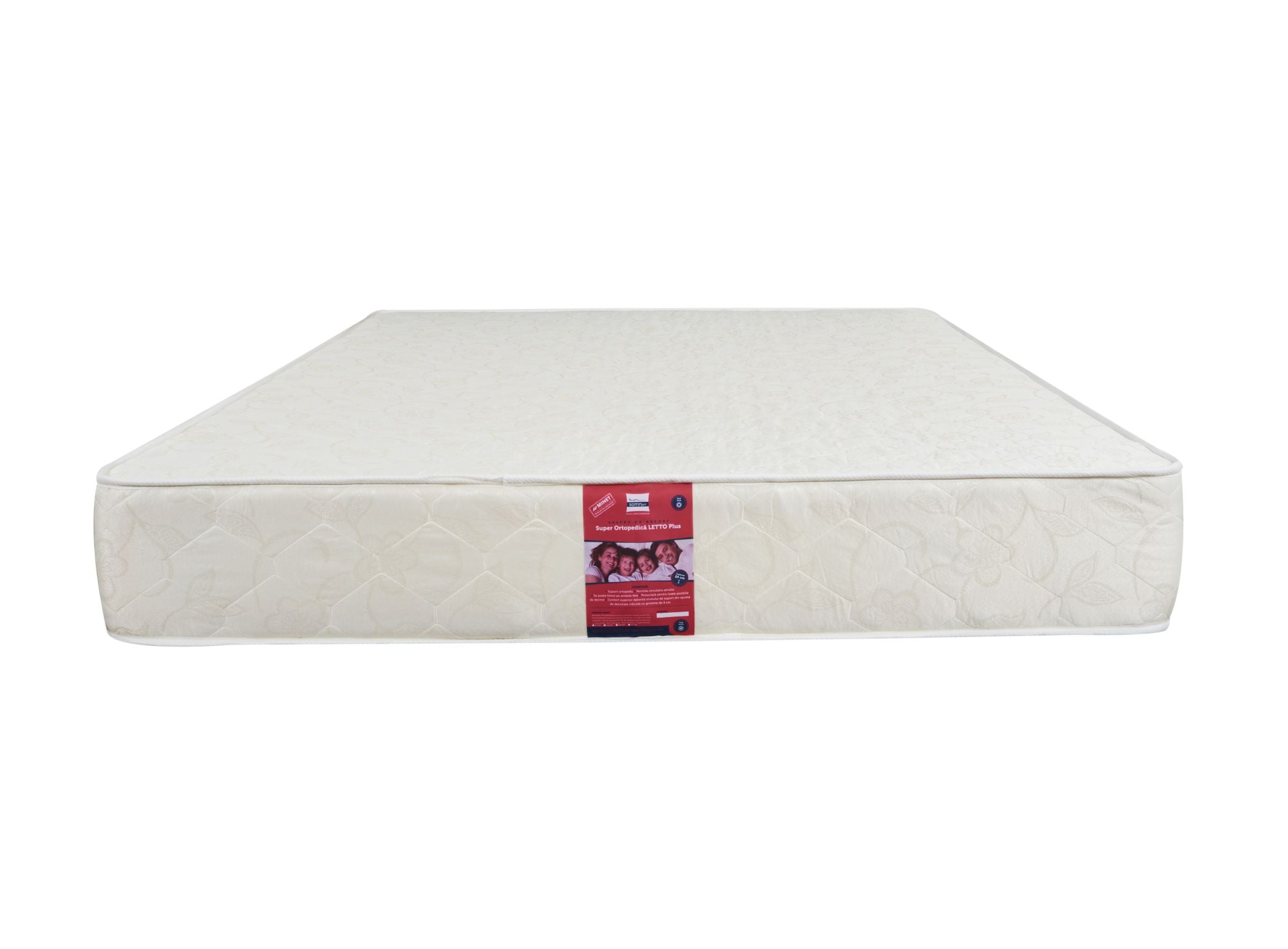 Saltea ortopedică cu arcuri SomnART LETTO Plus 90x200 cm, 24 cm, fermă