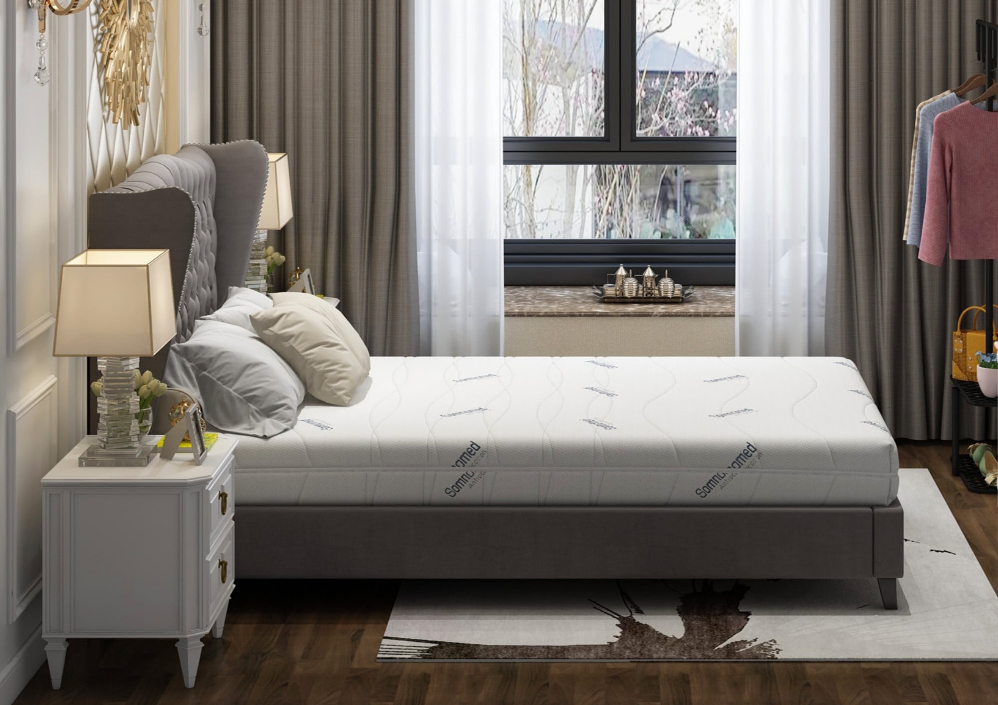 Saltea Somnomed Antiacaria 120x190 cm, 20 cm, fermitate medie