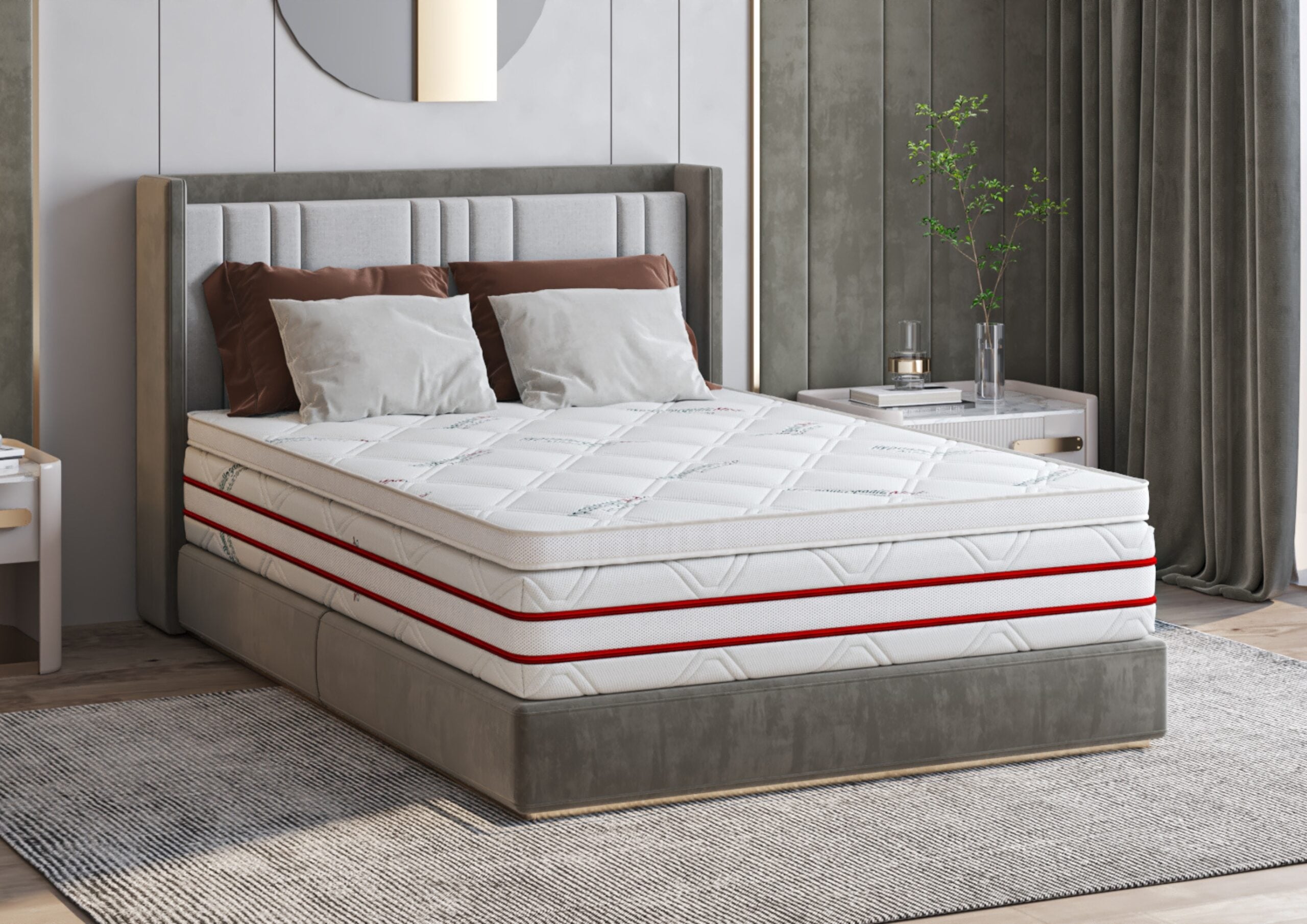 Topper saltea 140x200 cu memorie, antibacterian, husa detasabila