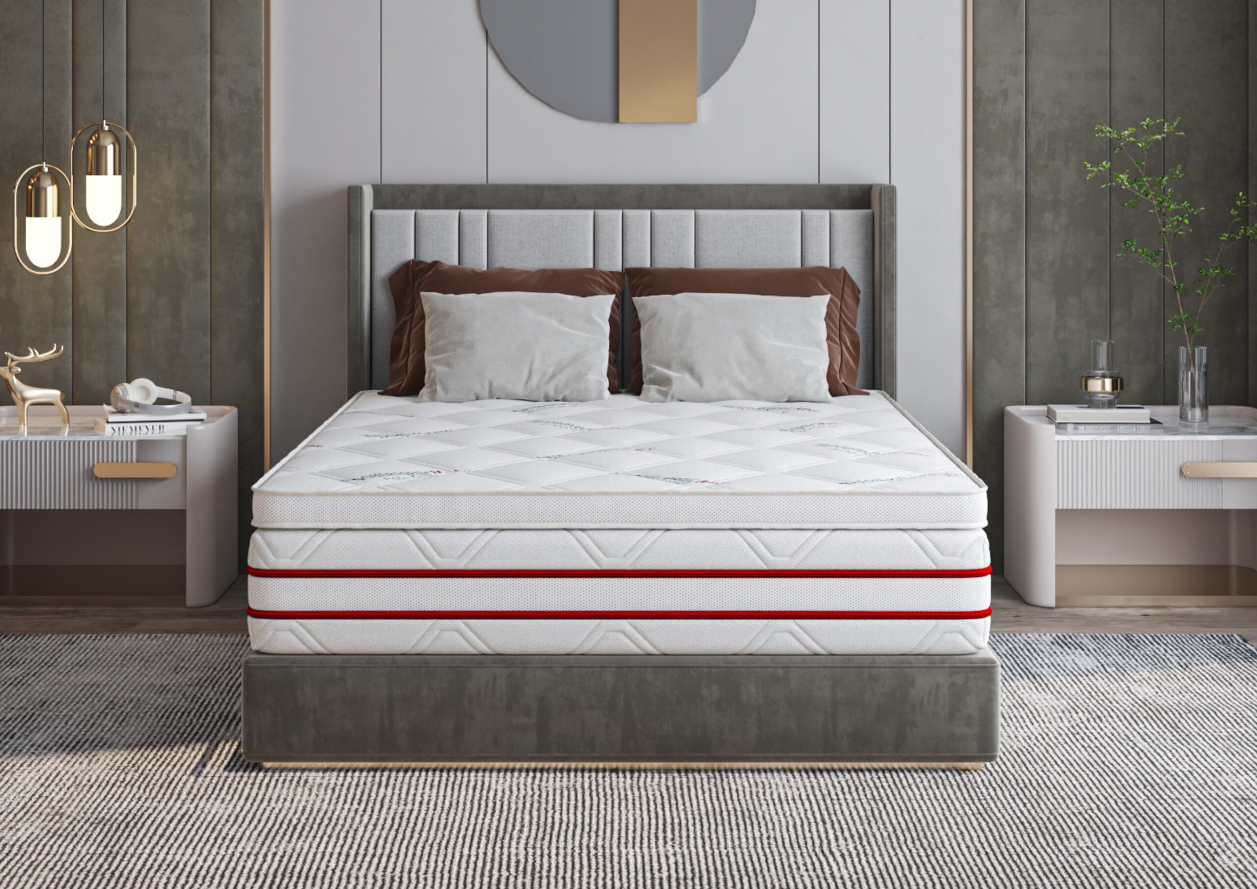 Topper saltea 140x200 cu memorie, antibacterian, husa detasabila