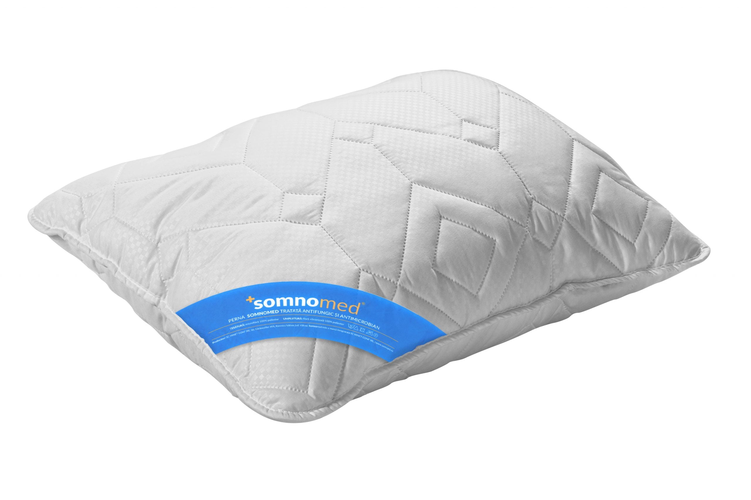 Set 4 perne Somnomed antimicrobiene 50x70 cm, fermitate medie