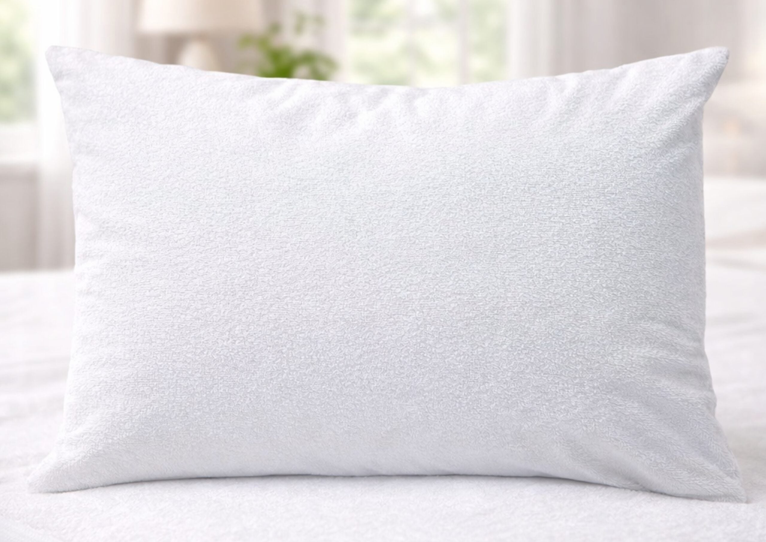 Husă de pernă impermeabilă din frotir bumbac cu fermoar, 50x70 cm