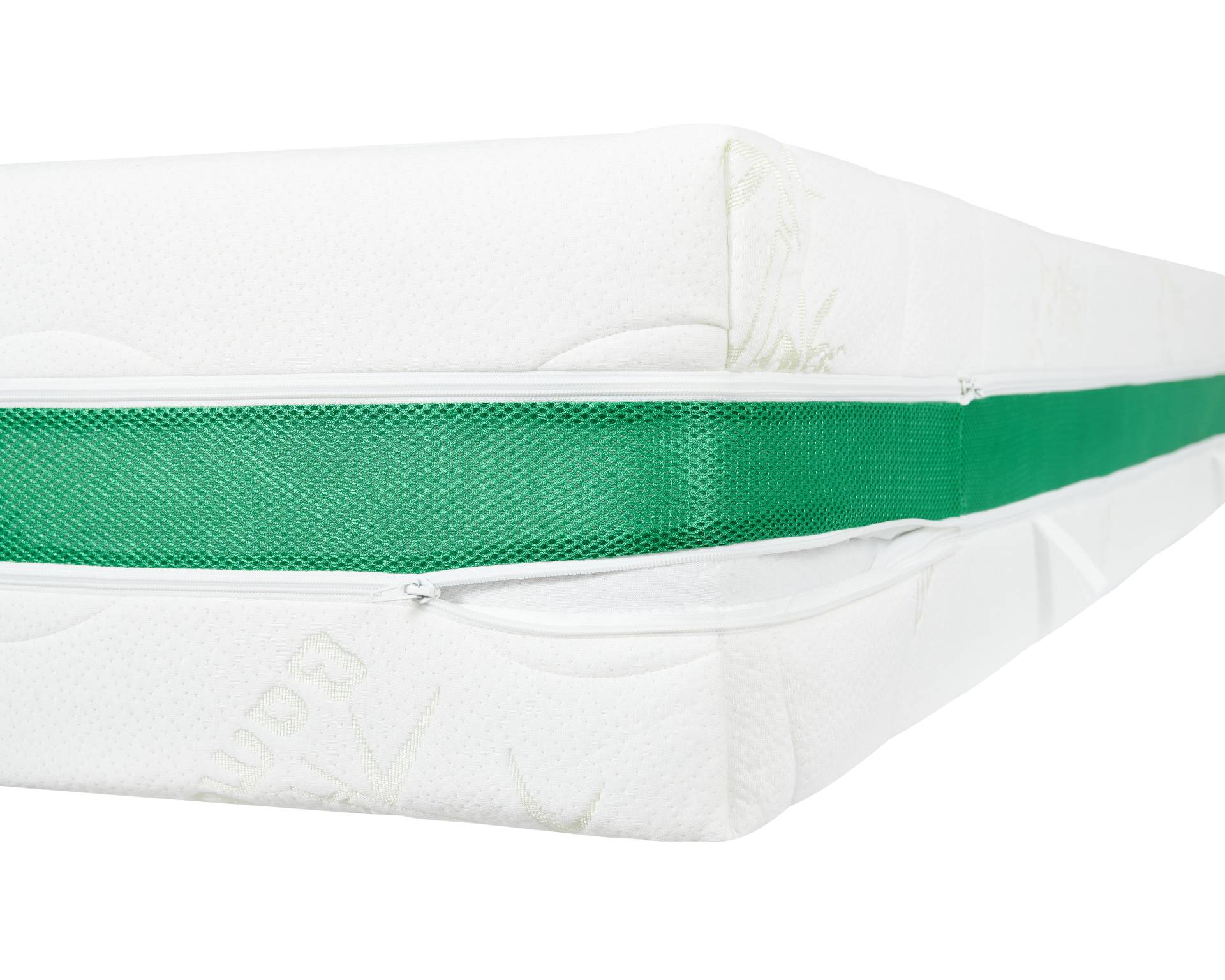 Husă saltea 160x200x27 Bamboo matlasată, detașabilă, lavabilă, cu fermoar