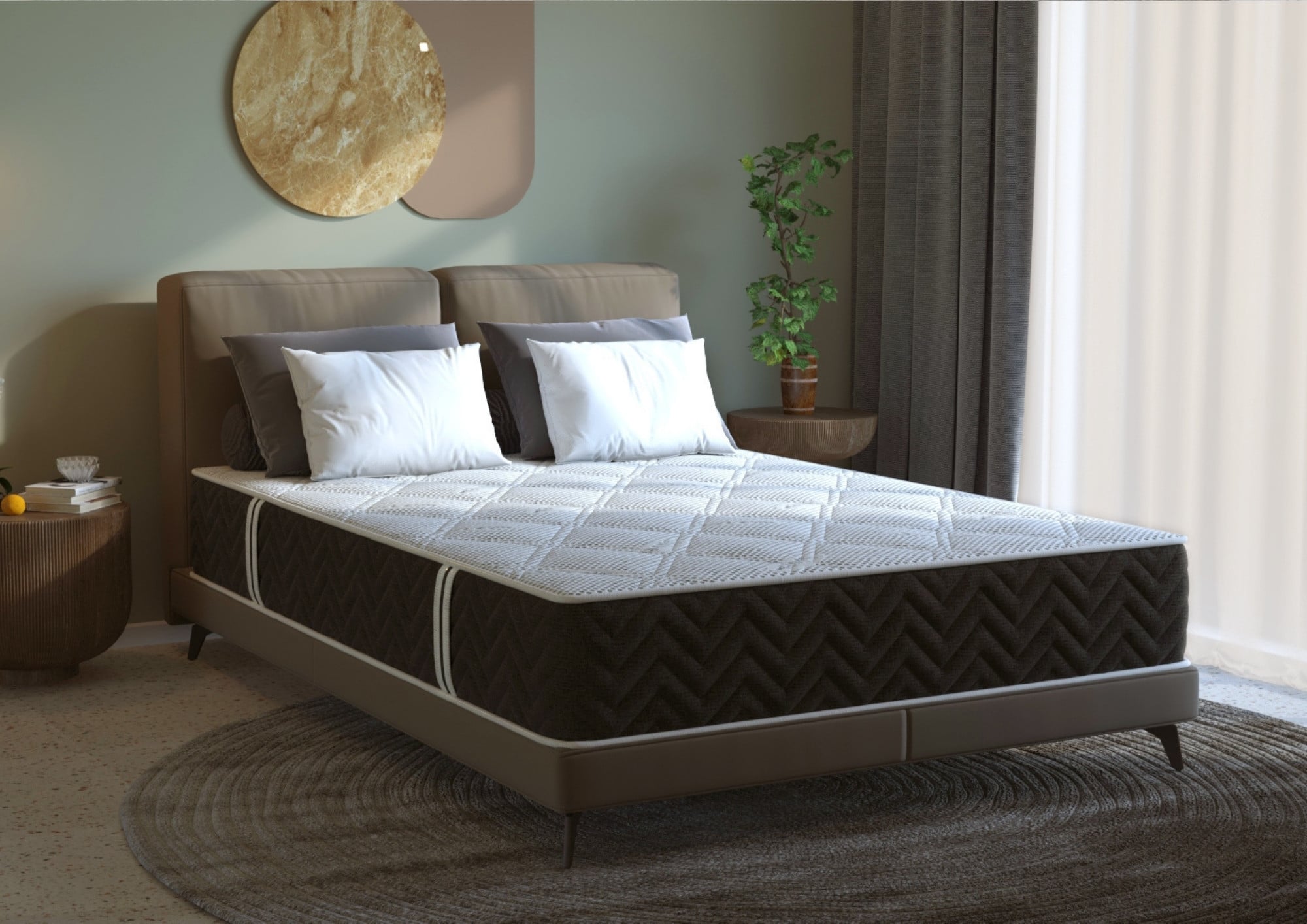 Saltea cu arcuri Pocket Somnart 2Face Confort 160x200, 22 cm, fermitate medie