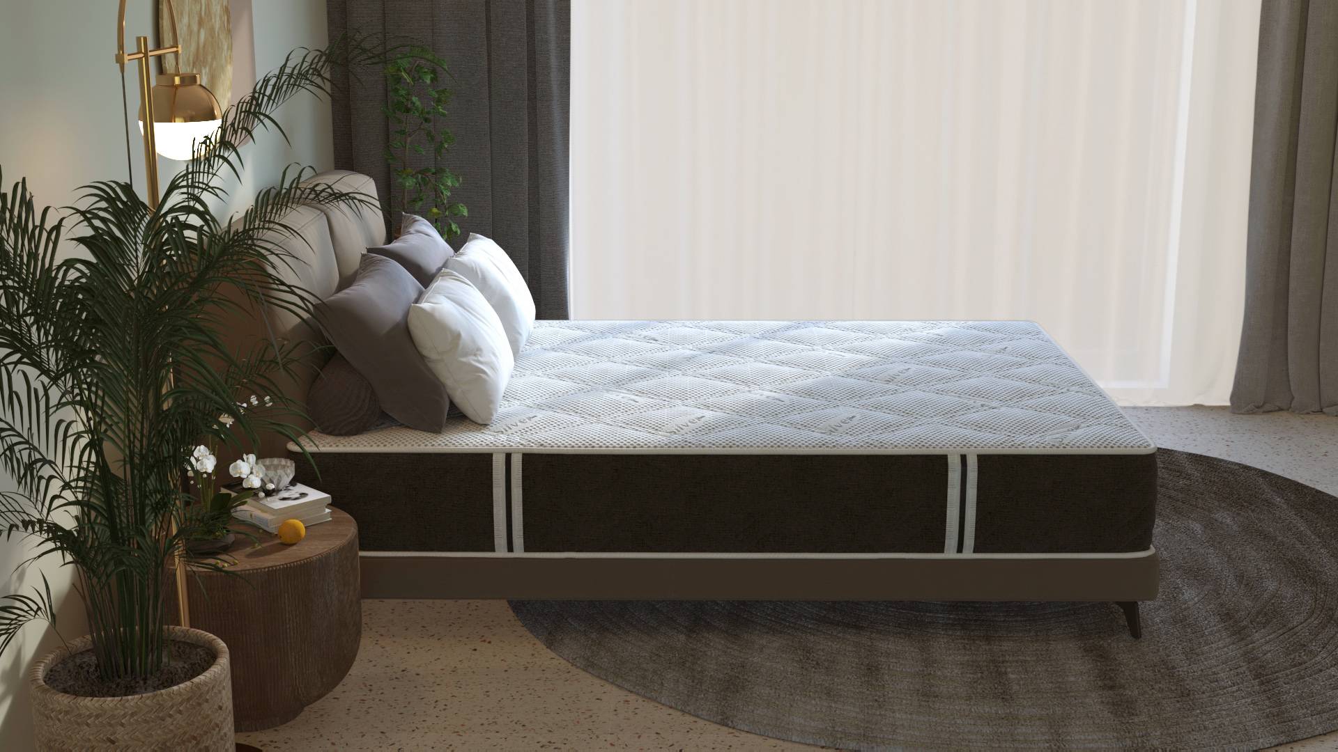 Saltea cu arcuri pocket Somnart 2Face Confort 90x200, 22 cm, fermitate medie