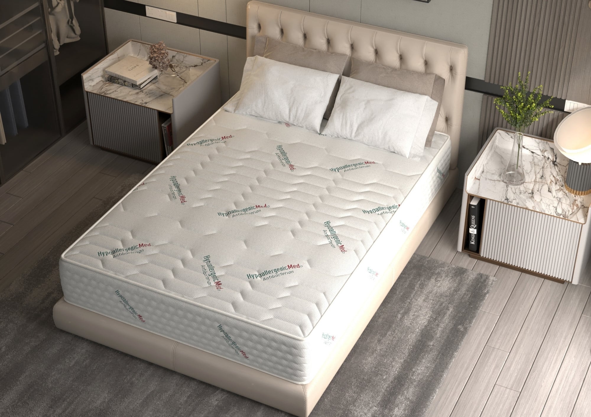 Saltea cu arcuri pocket Somnart 2Face Confort 90x200, 22 cm, fermitate medie