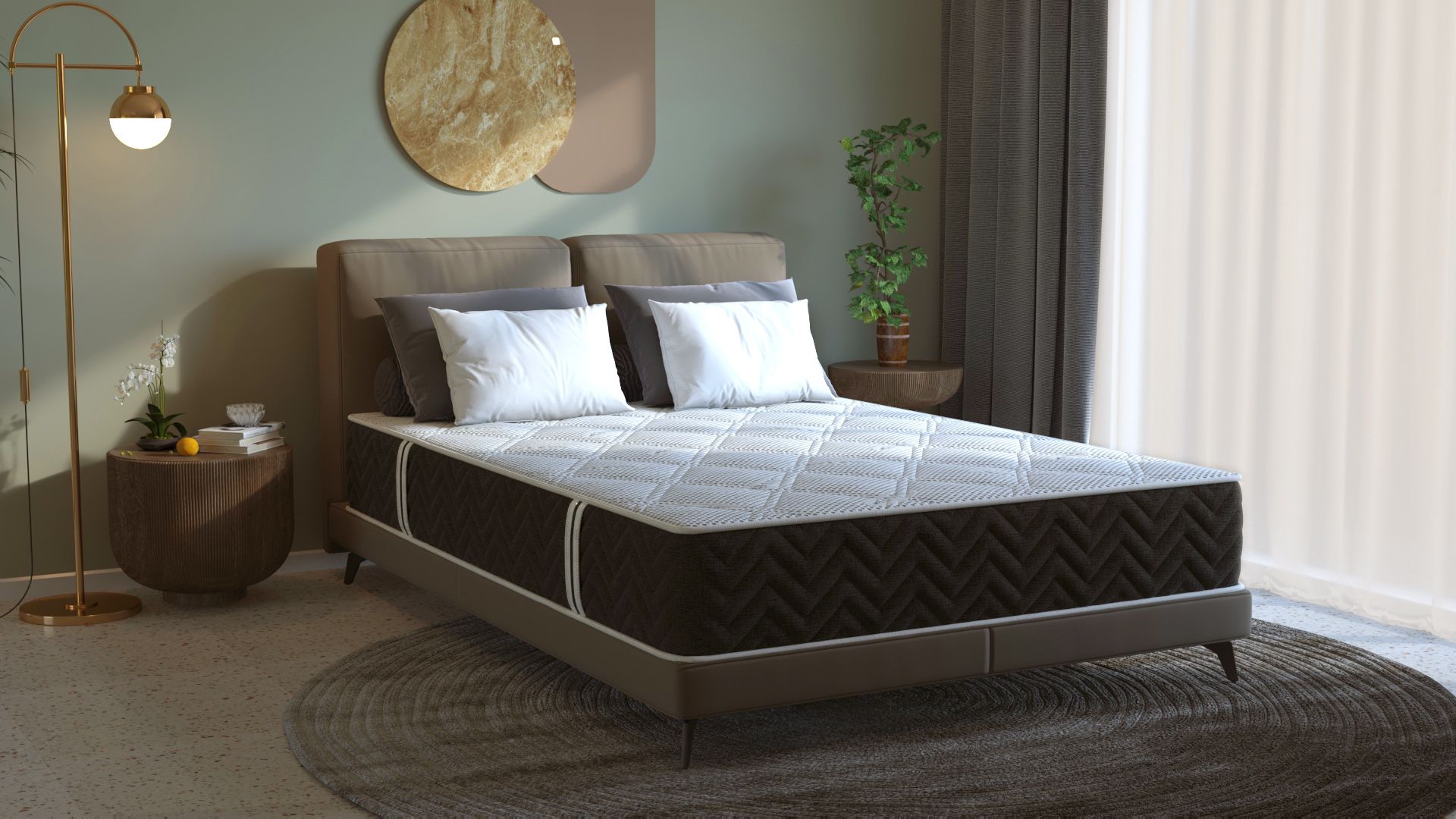 Saltea cu arcuri pocket Somnart 2Face Confort 90x200, 22 cm, fermitate medie