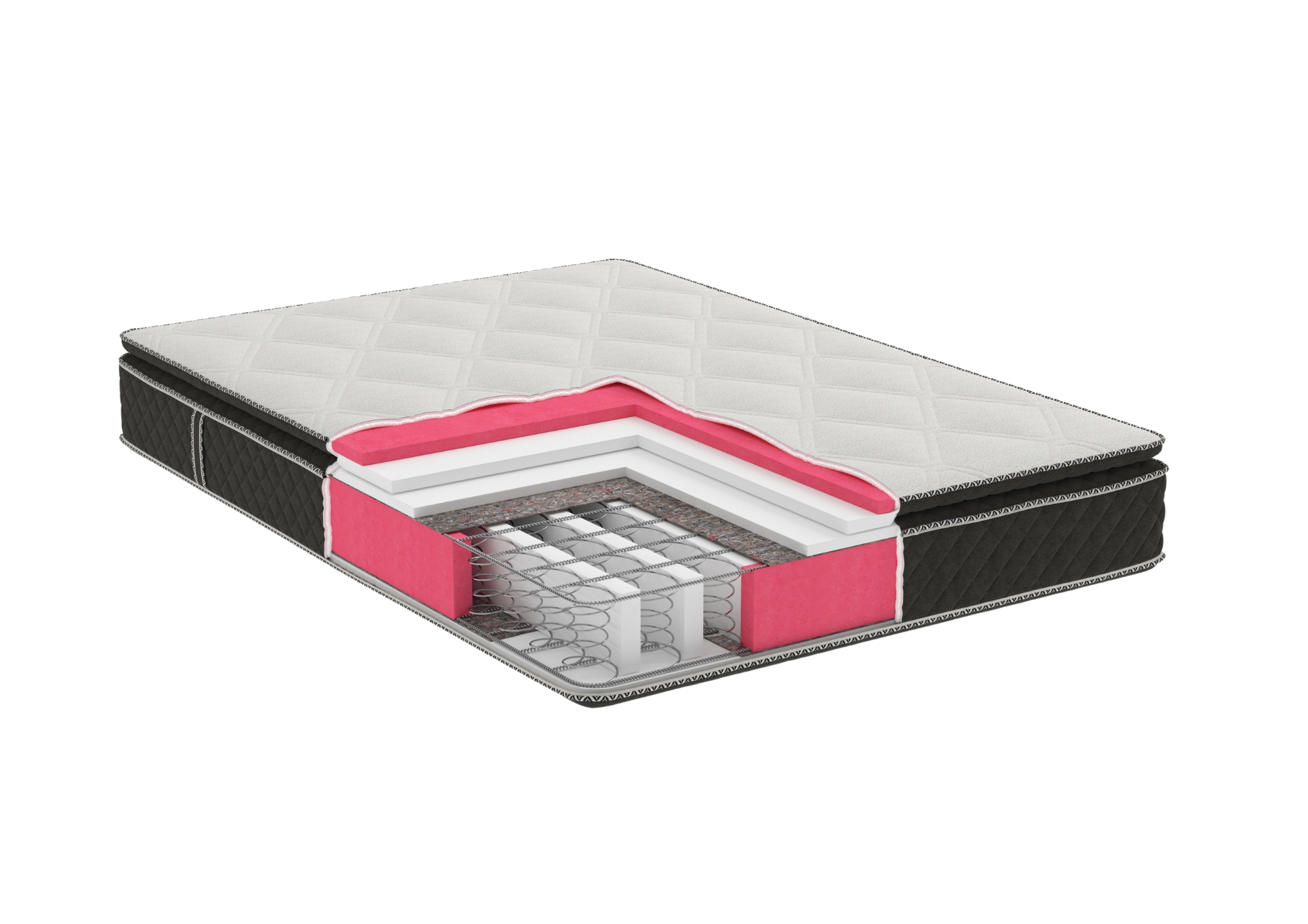 Saltea Somnexpert Top Confort 180x200, cu arcuri, memorie si topper integrat